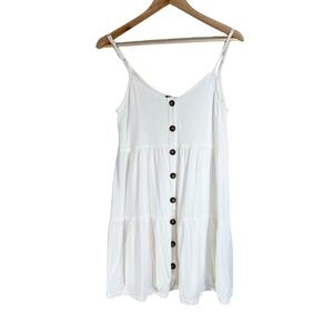 Sleeveless Button Front Mini Dress